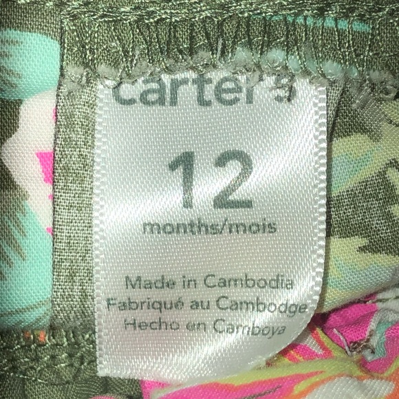 CARTER'S tropical marine floral dress 12 mon - Picture 7 of 8